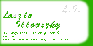 laszlo illovszky business card